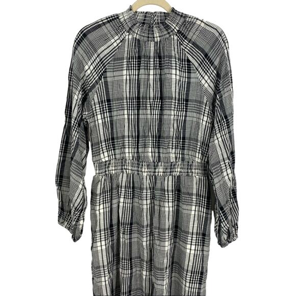 A New Day Smocked Black White Dress Women's Size Medium NWT - Picture 8 of 10